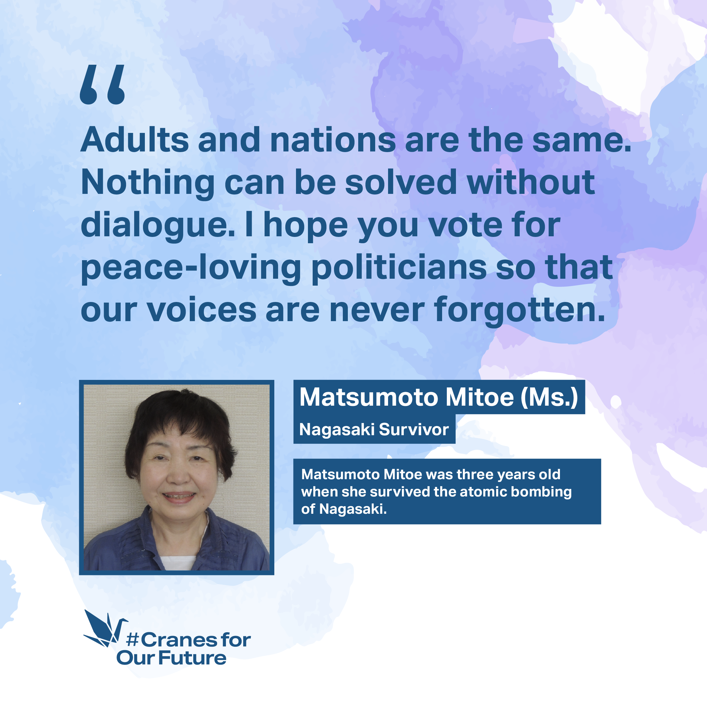 Hiroshima and Nagasaki survivors (a group called Nihon Hidankyo) has won the Nobel Peace Prize